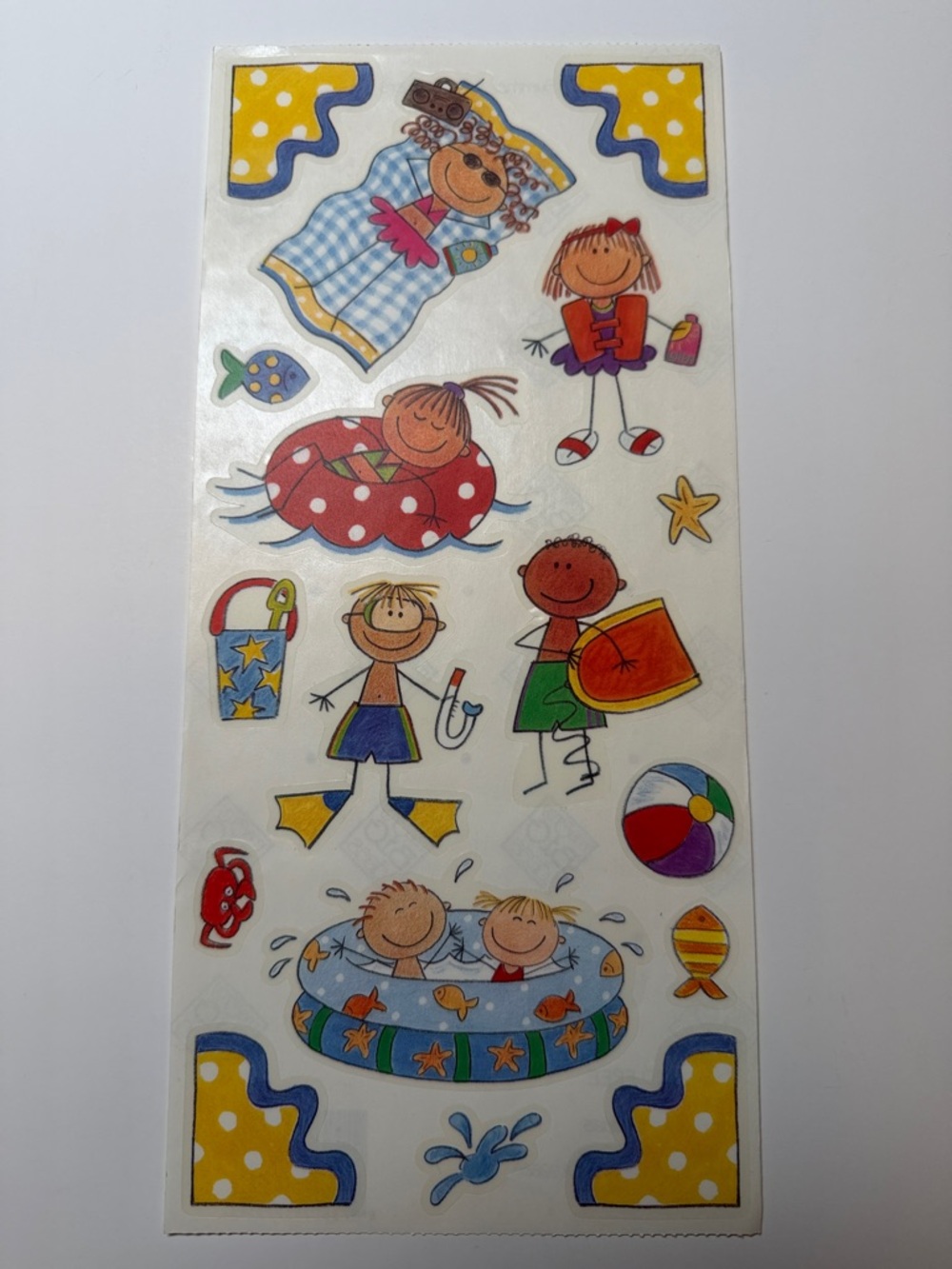 3/$12  Me & My Big Ideas MAMBI Scrapbook Summer Kids Stickers SR-107 (1999)